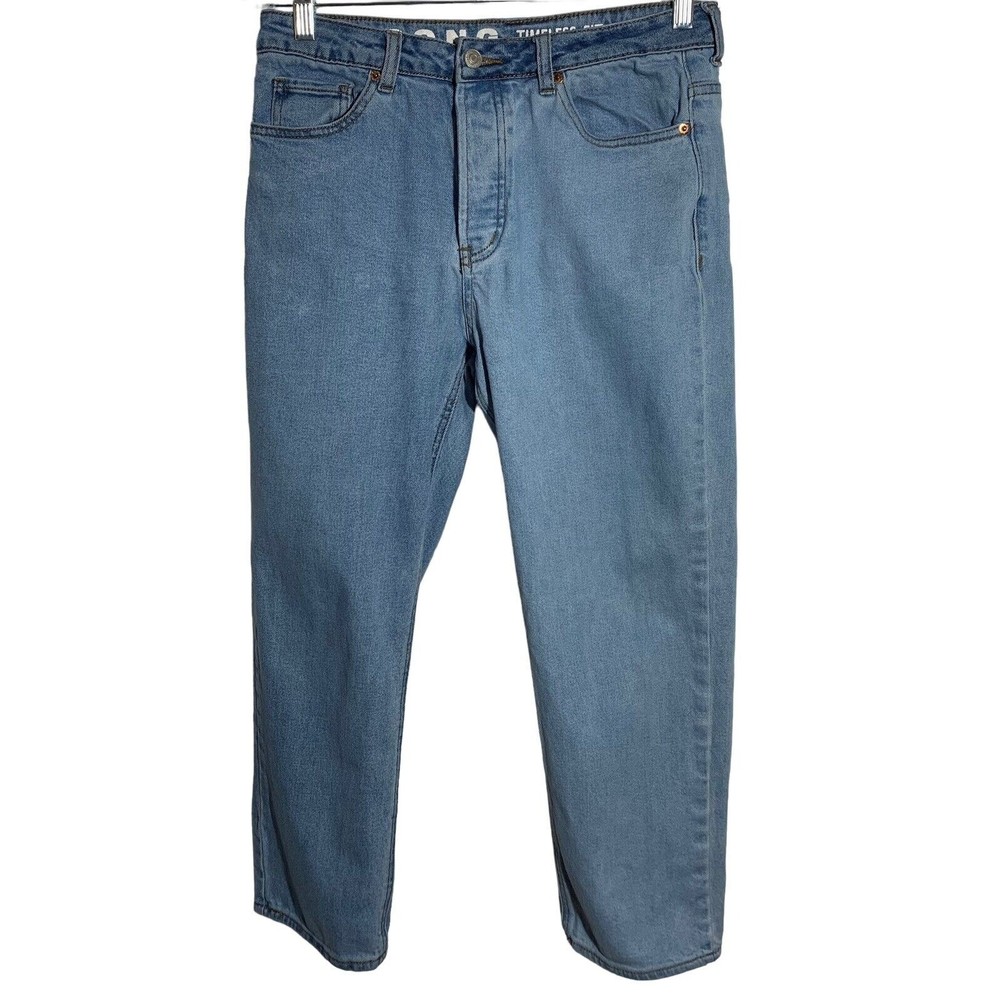 SONG Jeans Size 9/29 Light Wash Button Fly Timeless Fit Ankle 90s Style Y2K